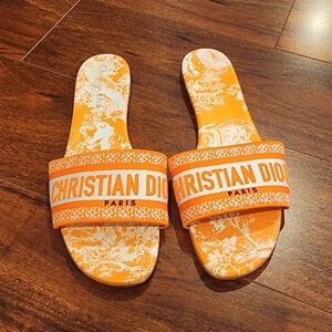 Christian Dior Orange Dway Sandals